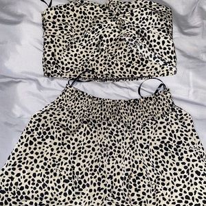 Matching tube top and short set from shein!
